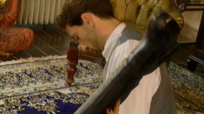 Muscular Boss Jerks Monster Cock and Fingers Ass - Explosive Cumshot!