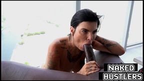 miami milf dj channel diamond sucks louie s huge cock on the 50th floor of a miami rooftop penthouse