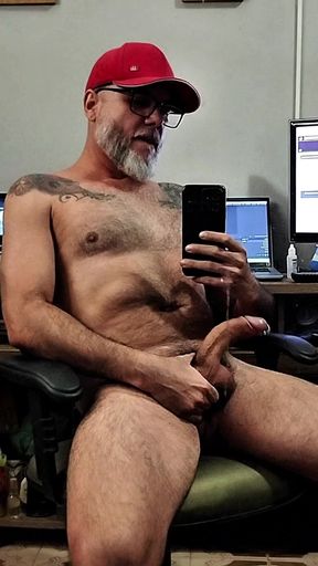 Showing My Pierced Fat Cock