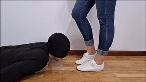 Sucking and worshiping my sneakers
