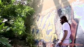 ”Long bearded amateur guy Squirell likes jerking off & draining his long prick d”