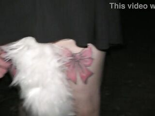 Trashy MILF inserts biggest anal set in tail with LED lights and walks to ocean past swimmers. Preview