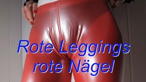 Red leggings and red nails - Rote Leggings und rote Nägel