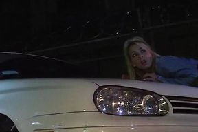 Perfect lesbian session on the car