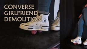 Girlfriend Converse Demolition (45 Deg Double Version) - TamyStarly - Cock Balls Crush Trample, Shoejob, Bootjob, CBT, Ballbusting, Trampling, Stomping