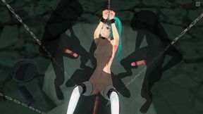 3D Hentai guys watch college girl being fucked by their teacher