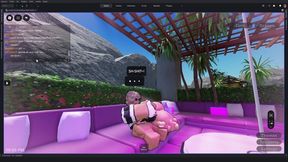 Beach party chick loses a bet and gives a stranger a tasty sucking in this