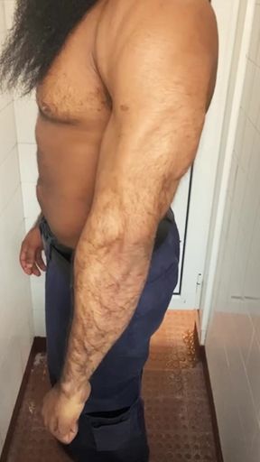Bearded and Rugged Man Jerking off and Cumming