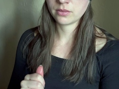 Wet and messy amateur blowjob and handjob