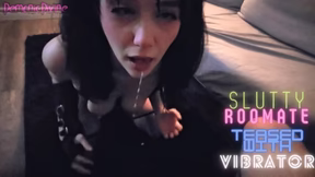 CRAZY Ahegao SLUT Teased with VIBRATOR Until She sucks DICK (Free Version)