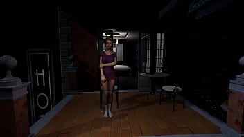 Angels Awakening 8 - Angelia Strips on the Hotel Balcony While People Watch From Across the Street
