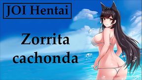 JOI hentai con una zorrita cachonda, en espa&ntilde_ol.