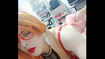 Esposa brincando com sua crossdresser (Marido) Anal Fox cauda 2/2