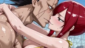 kenpachi (bleach) x erza (ft) ai