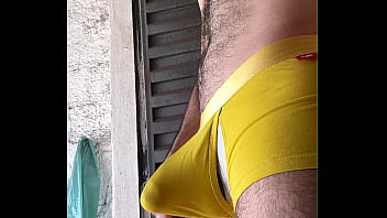 Bulge Inside my Yellow Underwear
