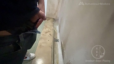 Peeping, Peeing, Flashing, Teasing at Public Urinal