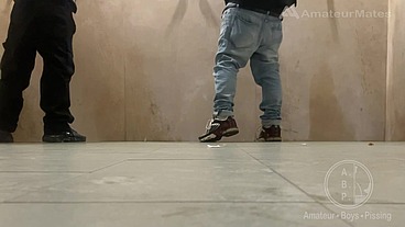 Peeping, Peeing, Flashing, Teasing at Public Urinal