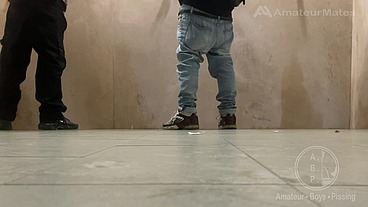 Peeping, Peeing, Flashing, Teasing at Public Urinal
