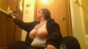 Huge Natuarl Ta Tas and Tight Pussy in Your Face Cum