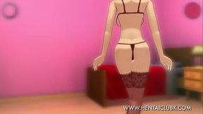Sexy 3D Anime Izumi Tempts With Hot Service And Ecchi Action On Valentine's Day
