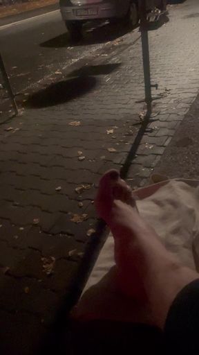 My black painted nails