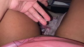Amateur MILF fingered and moaning with intense orgasm