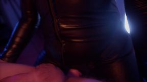 dissolute girl pegging her man s and gets cum.