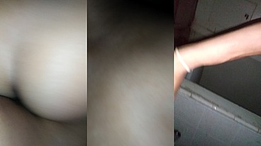 Quick fuck in the bathroom at the neighbors house