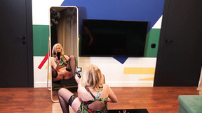 My babe filming as she fingers her snatch until she orgasms