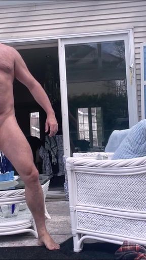 Hunk Buddy-bear Naked Sunbathing in the Veranda 5