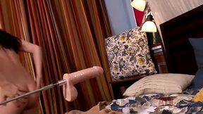 Nikki Bloh goes wild with sex machine