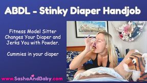 Cummies in Your Diaper - ABDL - Handjob with Powder and Lotion - Dirty Diaper - Adult Diaper Fetish
