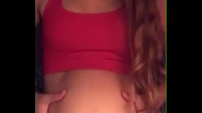 Huge Tummy Skinny Girl