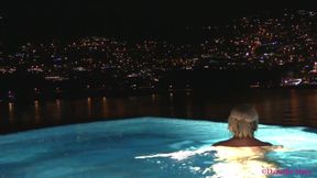 Couple Go for Late Skinny Dip Fondle