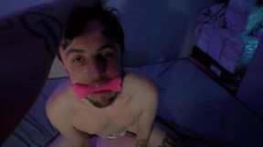 ABDL Boyfriend Gagged and Made To Hump a Pillow in Diapers Until He Cums (Featuring iWantMommySabrina & Teddy Dredd)