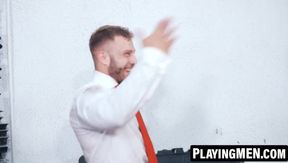 PlayingMen.com - Salesman Diego Reyes fingered and fucked by his boss