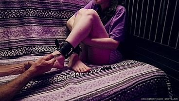 Thick Leather Ankle Cuff Bondage BDSM Toenail Clipping