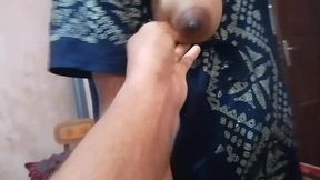 Indian Housewife Takes Her Husband's Cock in Her Mouth