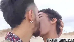 Hot Young Latino Barebacked After Making Out At The Beach