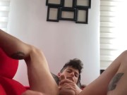 OnlyFans Star Jerking Off, Show My BIG FEET and my SWEETY COCK