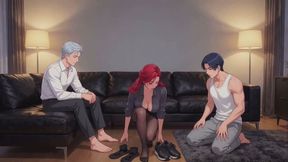 Male Feet Stories #16B: After-Work Sneaker Throne Confession (Animated)