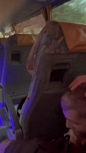 Blowjob From a Stranger on the Bus and a Huge Cumshot in a Hotel