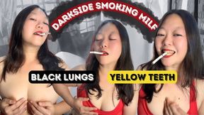 DARKSIDE Smoking Asian MILF: Black Lungs, Breathless Cravings + Yellow Teeth