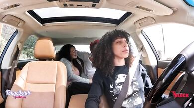 Uber’s sweet ride let this milf suck my man’s thick cock