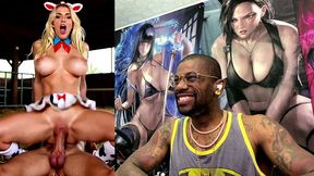 fucking a horny blonde cowgirl in the stable, ai generated