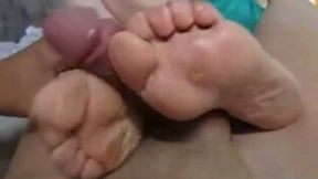 She plays with my throbbing white dick on POV private tape