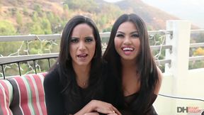 Brunette lesbians in sexy lingerie fingering - Fettered By The FemmeDom - Cindy Starfall