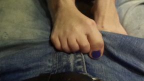 Mistress footjob ballbusting