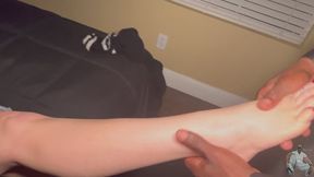 Foot Fetish Action with Blonde Hotwife Fun Charlie