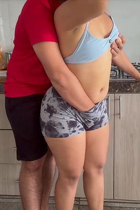 My Stepmom Lets Me Help Her with the Dishes in Her Kitchen and I End up Her